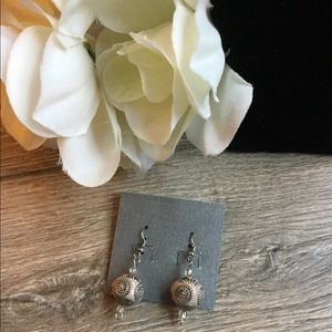 Chiaroscuro Designs Silvertone Beaded earrings